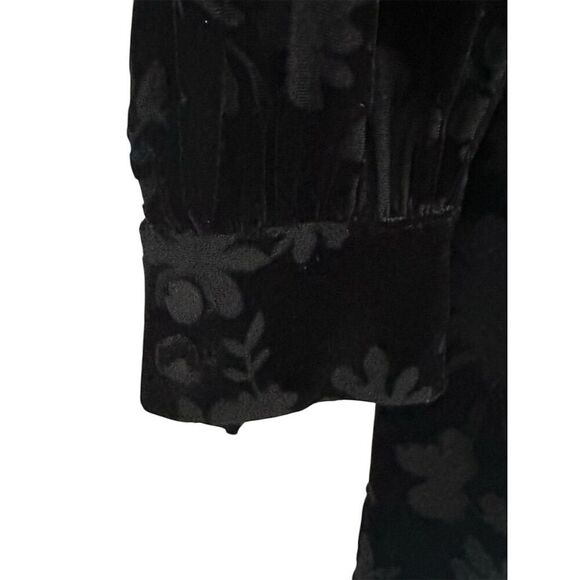 Calvin Klein Women's Petite Black Floral Long Sleeve Party Dress 4 - Picture 5 of 8